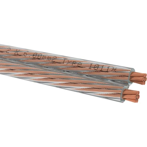 Oehlbach Speaker Wire SP-60- Stereo HI-FI Lautsprecherkabel - Boxenkabel mit OFC (sauerstofffreies Kupfer) 2x6,0 mm² - Mini Spule Lautsprecher Kabel - 6m transparent von OEHLBACH