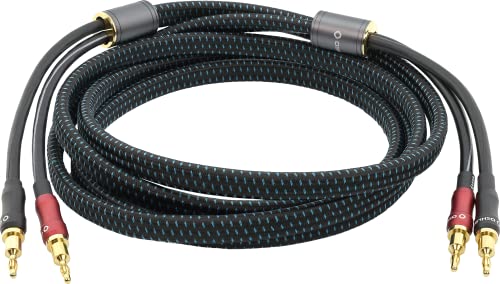 Oehlbach Transform Dual Plug - Lautsprecherkabel mit wechselbaren Bananen- und Kabelschuhsteckern - OFC-Kupfer 300W Leistung, hervorragender Leitfähigkeit, flexiblen Anschlüssen, 24ct vergoldet - 2x3m Oehlbach Transform Dual Plug - Lautsprecherkabel mit wechselbaren Bananen- und Kabelschuhsteckern - OFC-Kupfer 300W Leistung, hervorragender Leitfähigkeit, flexiblen Anschlüssen, 24ct vergoldet - 2x3m von OEHLBACH