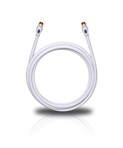 OEHLBACH Transmission Plus S - OFC Sat-Kabel, Antennenkabel für Satellit und Sky Receiver - F-Stecker m/m, DVB-S/S2, HDTV, 4k UHD - 2,20m weiß von OEHLBACH