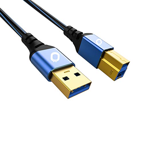 Oehlbach USB Plus B3 - USB 3.0 - Druckerkabel Audiokabel Typ A zu Typ B - PVC-Mantel - OFC, blau/schwarz - 50cm von OEHLBACH
