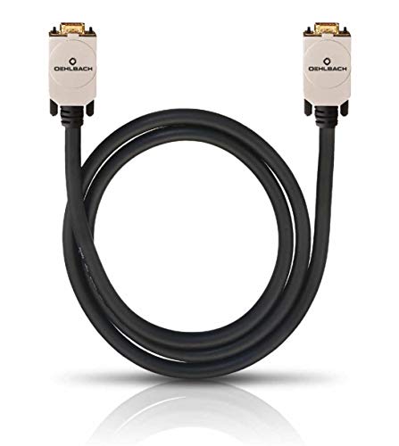 Oehlbach VGA-Videokabel - exzellentes VGA-Kabel Monitorkabel - VGA Stecker auf Stecker - SPOFC, 15-polig, 3-Fach Schirmung - 20m schwarz von OEHLBACH