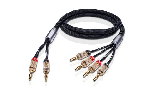 Oehlbach XXL Fusion Four B 200 - High-End Bi-Wiring Lautsprecherkabel Set mit Banana-Verbinder - Made in Germany - 2 x 2m - schwarz von OEHLBACH
