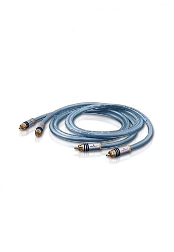 Oehlbach XXL Series 2 - High-End Stereo Audio Cinchkabel (Made in Germany, mehrfach Schirmung, HPOCC Kupfer, RCA Stecker) - 2 x 75cm blau von OEHLBACH