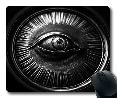 (Precision Lock Edge Mouse Pad) Abstract Aluminum Aperture Art Car Chrome Dark Gaming Mouse Pad Mouse Mat for Mac or Computer von OEM