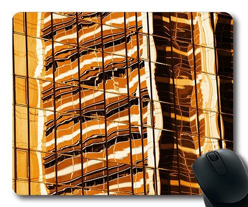 (Precision Lock Edge Mouse Pad) Abstract Architecture Background Orange Building Gaming Mouse Pad Mouse Mat for Mac or Computer von OEM