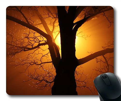 (Precision Lock Edge Mouse Pad) Abstract Background Beautiful Black Branch Bright Gaming Mouse Pad Mouse Mat for Mac or Computer von OEM