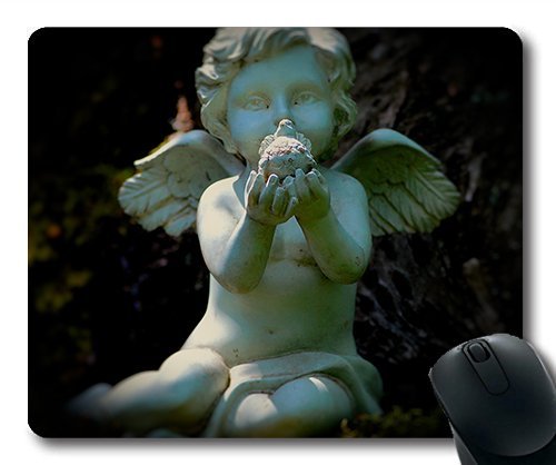 (Precision Lock Edge Mouse Pad) Angel Wing Motif Nikon Mystical Figure Angel Face Gaming Mouse Pad Mouse Mat for Mac or Computer von OEM