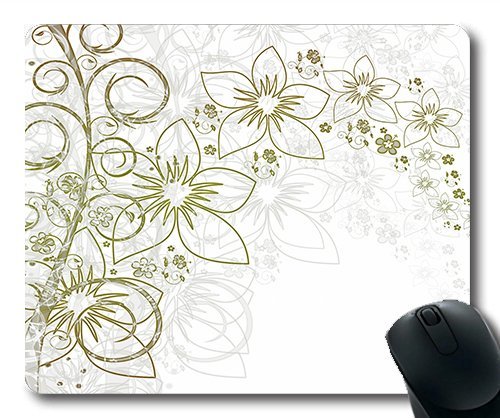 (Precision Lock Edge Mouse Pad) Flowers Background Leaf Leaves Flora Greeting Card Gaming Mouse Pad Mouse Mat for Mac or Computer von OEM