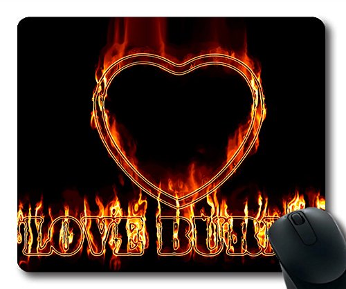 (Precision Lock Edge Mouse Pad) Heart Love Fire Burn Pain Suffering Broken Heart Gaming Mouse Pad Mouse Mat for Mac or Computer von OEM