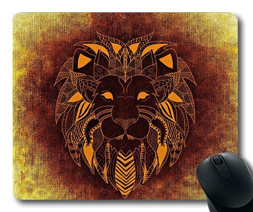 (Precision Lock Edge Mouse Pad) Lion Wild Animal Abstract Background Funny Texture Gaming Mouse Pad Mouse Mat for Mac or Computer von OEM