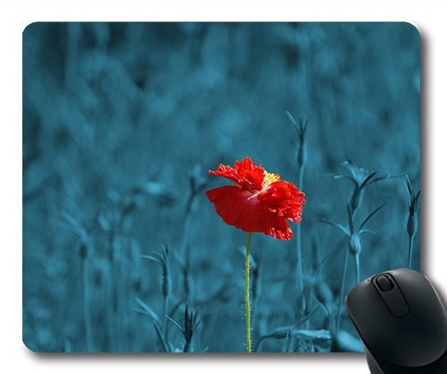 (Precision Lock Edge Mouse Pad) Poppy Papaver Meadow Pointed Flower Abstract Plant Gaming Mouse Pad Mouse Mat for Mac or Computer von OEM