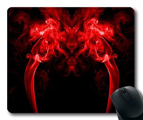 (Precision Lock Edge Mouse Pad) Red Smoke Abstract Color Gaming Mouse Pad Mouse Mat for Mac or Computer von OEM