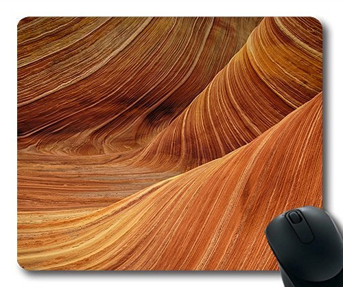(Precision Lock Edge Mouse Pad) Sandstone The Wave Rock Nature Landscape Pattern Gaming Mouse Pad Mouse Mat for Mac or Computer von OEM