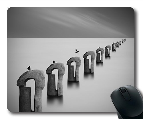 (Precision Lock Edge Mouse Pad) Sea of Fog Fog Ocean Sea Pier Abstract Wallpaper Gaming Mouse Pad Mouse Mat for Mac or Computer von OEM