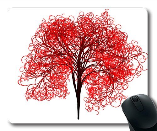 (Precision Lock Edge Mouse Pad) Tree Branches Aesthetic Tribe Log Red Art Gaming Mouse Pad Mouse Mat for Mac or Computer von OEM