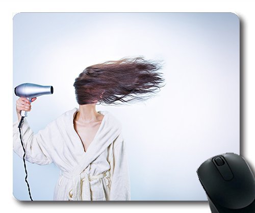 (Precision Lock Edge Mouse Pad) Woman Hair Drying Girl Female Person Attractive Gaming Mouse Pad Mouse Mat for Mac or Computer von OEM