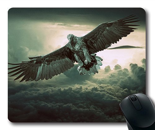 (genaue - Kante - Mousepad) Adler Raubtier Vogel Fantasy Flight Himmel, Wolken Gaming - Maus für Mac Oder Computer Mouse Pad. von OEM