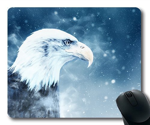 (genaue - Kante - Mousepad) Adler Vogel Kunst - Natur - Schnee - Gaming - Maus mit Mac Oder Computer Mouse Pad. von OEM