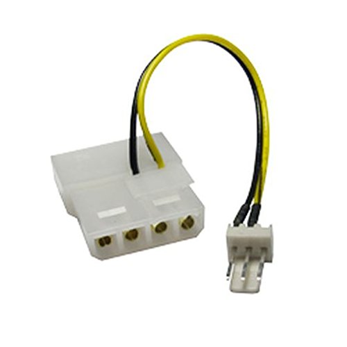 OEM Lüfter Adapterkabel 4pol Molex Buchse auf 3pol Lüfter Stecker 10cm von OEM