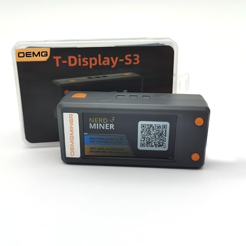 NerdMiner V2 78KH/s T-Display S3 Bitcoin Solo Lottery Miner Gewinn 6,25 BTC mit niedrigem Stromverbrauch mit USB-C-Kabel - WiFi-Verbindung von OEMGMINER