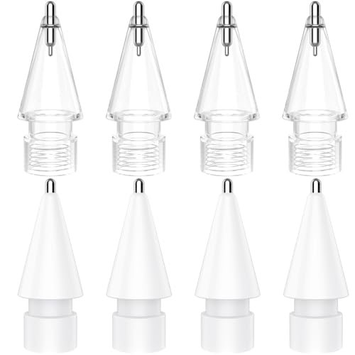 Apple Pencil Spitzen - 8er Stück Verbesserte Länger Metall-Feinspitze Hochempfindlicher Spitze Ersatzspitzen Eingabestift Kompatibel für Apple Pencil 2. / 1. Generation, Apple Pencil Pro/USB C Apple Pencil Spitzen - 8er Stück Verbesserte Länger Metall-Feinspitze Hochempfindlicher Spitze Ersatzspitzen Eingabestift Kompatibel für Apple Pencil 2. / 1. Generation, Apple Pencil Pro/USB C von OFELUMTIZE