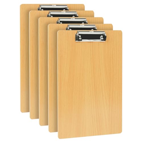 OFFCUP A4 Klemmbrett Holz, 5 Stück A4 Klemmbretter Schreibbrett aus Bambus Metalklemme, Pad Halter Clipboard Strapazierfähige Konferenzmappe Schreibplatte Zwischenablage für Studenten Büro Schule OFFCUP A4 Klemmbrett Holz, 5 Stück A4 Klemmbretter Schreibbrett aus Bambus Metalklemme, Pad Halter Clipboard Strapazierfähige Konferenzmappe Schreibplatte Zwischenablage für Studenten Büro Schule von OFFCUP