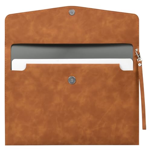 OFFCUP Dokumententasche A4 PU Leder mit Tragegriff Wasserdichte Document Case mit Taschen Erweiterung Dateiordner Dokumentenhalter Organizer für Papier Schreibwaren und Tablet-PC Hülle -Braun OFFCUP Dokumententasche A4 PU Leder mit Tragegriff Wasserdichte Document Case mit Taschen Erweiterung Dateiordner Dokumentenhalter Organizer für Papier Schreibwaren und Tablet-PC Hülle -Braun von OFFCUP