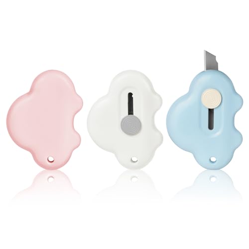 OFFCUP Mini Box Cutter, 3pcs einziehbares Universalmesser, Tasche Messer tragbares Brieföffner, Paketöffner, Schreibwarenmesser Cuttermesser Standard Cutter Kartonöffner für Umschlag Verpackung OFFCUP Mini Box Cutter, 3pcs einziehbares Universalmesser, Tasche Messer tragbares Brieföffner, Paketöffner, Schreibwarenmesser Cuttermesser Standard Cutter Kartonöffner für Umschlag Verpackung von OFFCUP