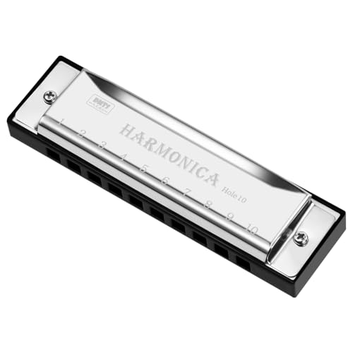 OFFCUP Mundharmonika, 10 Löcher Mundharmonika Chromatic Mundharmonika Kinder Harmonika AnfäNger Mundharmonika C-Dur Mundharmonika mit Aufbewahrungstasche, Musikgeschenk für Kinder und Anfänger -Silber OFFCUP Mundharmonika, 10 Löcher Mundharmonika Chromatic Mundharmonika Kinder Harmonika AnfäNger Mundharmonika C-Dur Mundharmonika mit Aufbewahrungstasche, Musikgeschenk für Kinder und Anfänger -Silber von OFFCUP