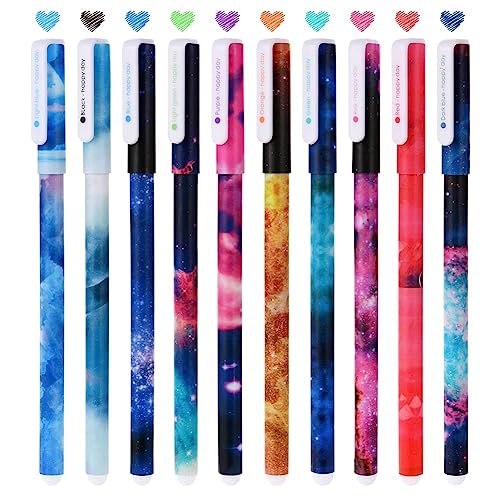 OFFCUP Schreiben Fineliner, 10 Stück Flamingo Gel Pen Set,Gelstifte Bunt,Stifte, Durchmesser der Spitze 0,38mm, für Schule, Büro, Zuhause Geburtstagsgeschenk Bürobedarf von OFFCUP