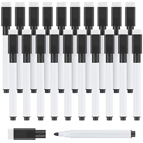 OFFCUP Whiteboard Marker, 20PCS Magnetisch Dry Erase Marker, Abwischbar Stift mit Radierer, Schnelltrocknend Stifte Folienstift für Whiteboards Memoboard Pinnwand Flipchart Marker von OFFCUP