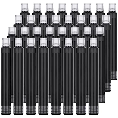 OFFCUP tintenpatronen schwarz, 32pcs Universal Füller Patronen 3,4 mm Bohrung Durchmesser, Ersatz-Patronen Tinte Nachfüllpatronen kompatibel mit gängigen Füllern von OFFCUP