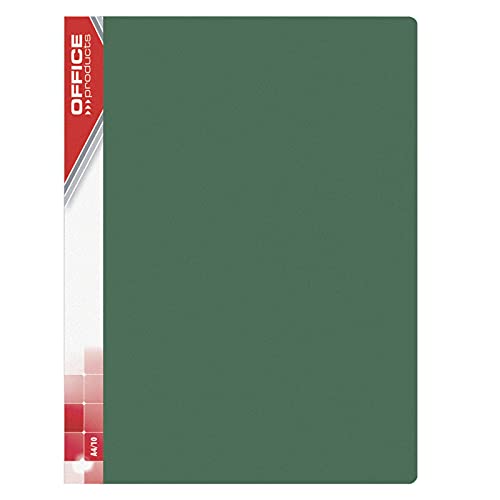 OFFICE PRODUCTS 21124011-02 Sichtmappe PP, A4, 850µ, 40 Prospekthüllen, grün von OFFICE PRODUCTS