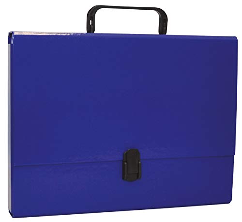 OFFICE PRODUCTS 21187811-03 Sammelbox PP-Kunststoff mit Griff und Verschluss, A4, 5 cm, dunkelblau von OFFICE PRODUCTS