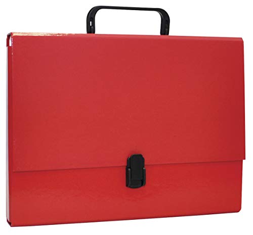 OFFICE PRODUCTS 21187811-04 Sammelbox PP-Kunststoff mit Griff und Verschluss, A4, 5 cm, rot von OFFICE PRODUCTS