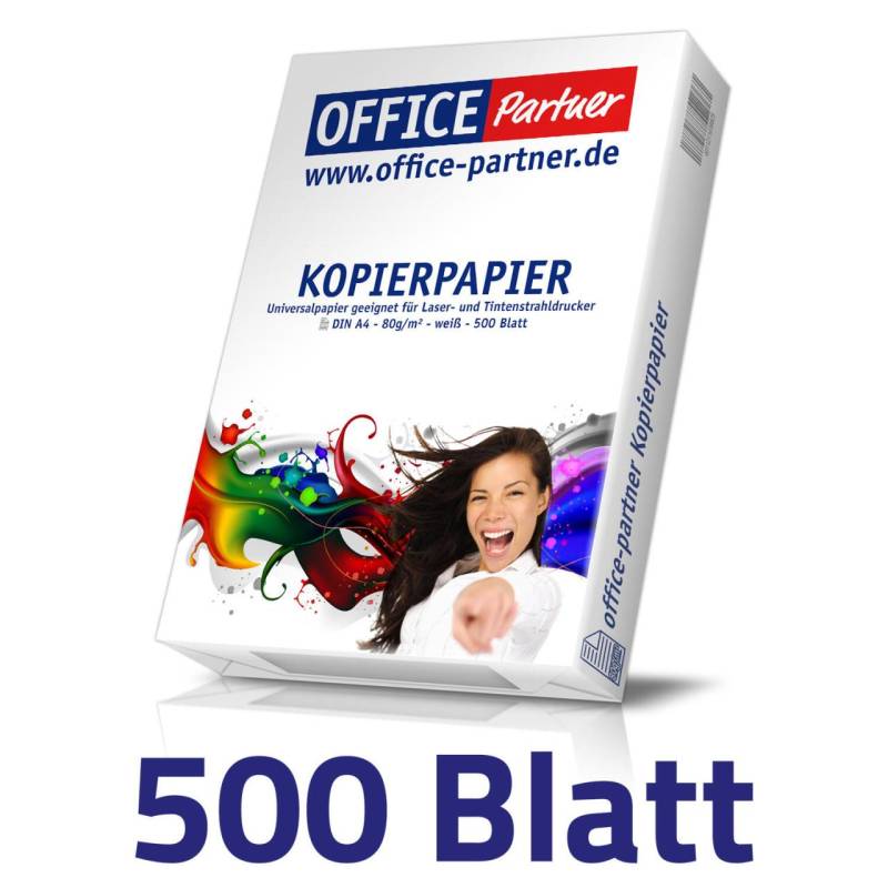 OFFICE Partner Premium Kopierpapier, weiß - DIN A4 80g/m² - 500 Blatt von OFFICE-Partner