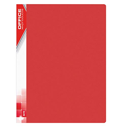 OFFICE PRODUCTS 21123011-04 Sichtmappe PP, A4, 620µ, 30 Prospekthüllen, rot von OFFICER PRODUCTS