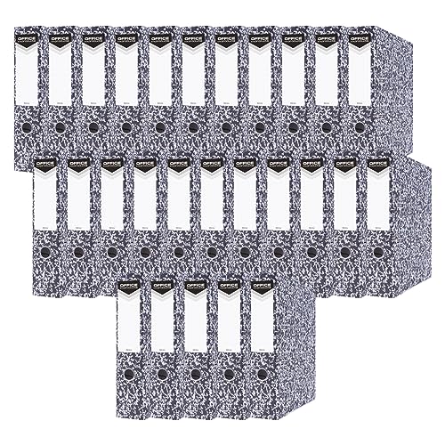 OFFICE PRODUCTS 25er Pack Ordner Wolkenmarmor DIN A4/75mm/7,5 cm / aus Karton/ Papier/ Schlitzordner Büroordner Aktenordner Metall Kantenschutz/ ideal für Büro und Schule/ Made in EU/ Grüne Punkt von OFFICER PRODUCTS