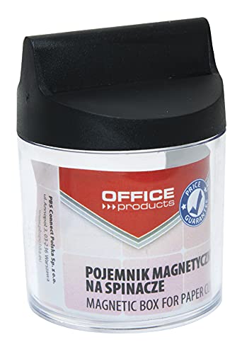 OFFICER PRODUCTS 18184411-99 Klammernspender Magnetischer Briefklammerspender rund ohne Briefklammern, transparent von OFFICER PRODUCTS