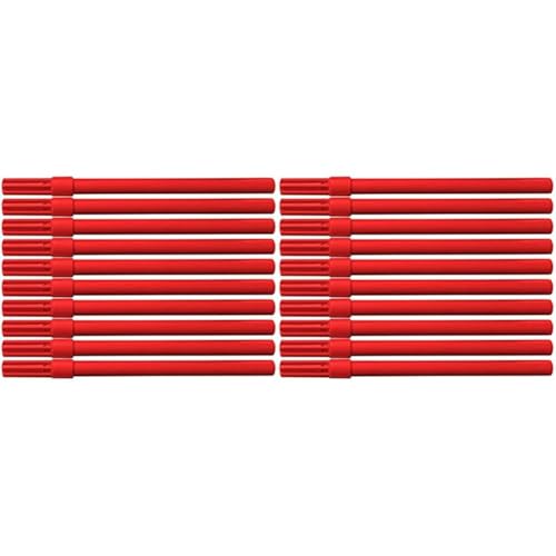 OFFICER PRODUCTS Filzstift Bürofilzstift Basic / 10 Stück (2er Pack)/ Farbe: Rot/Fasermaler zum Malen/Kid Couleur/Fiberspitze/Nicht Tosisch, Kindersicher von OFFICER PRODUCTS