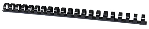 OFFICER PRODUCTS PRODUCTS 20241615-05 Plastikbinderücken 100 Stück DIN A4 16mm (145 Seiten) Binderücken Bindungskämme Plastikbindung | Kunststoff | Farbe: Schwarz von OFFICER PRODUCTS