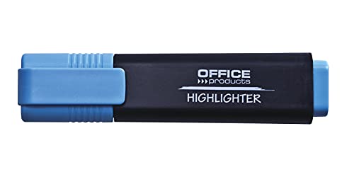 OFFICER PRODUCTS PRODUCTS Textmarker Leuchtend 10er Pack Farbe: Blau/Highlighter Textliner Die Ungiftige Tinte, Keilspitze Leuchtfarben Hohe Qualität/Strichstärke 1-5mm, 17055211-01 von OFFICER PRODUCTS