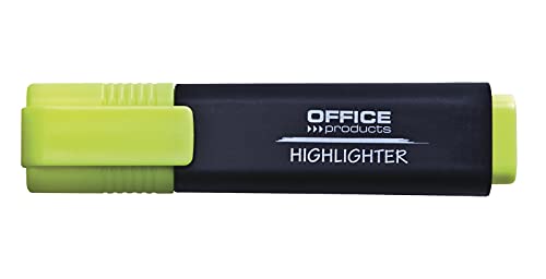 OFFICER PRODUCTS PRODUCTS Textmarker Leuchtend 10er Pack Farbe: Gelb/Highlighter Textliner Die Ungiftige Tinte, Keilspitze Leuchtfarben Hohe Qualität/Strichstärke 1-5mm, 17055211-06 von OFFICER PRODUCTS