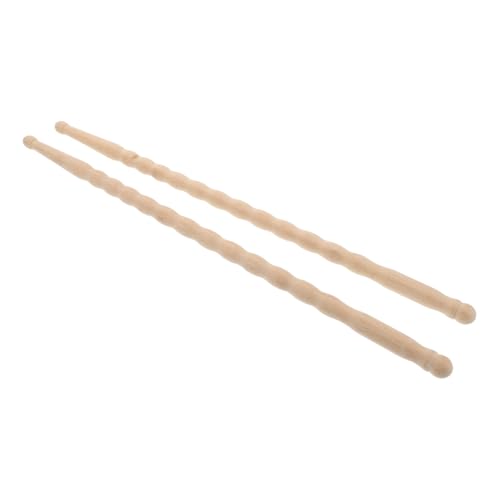 OFFIGAM 1 Paar Rutschfeste Bambus-drumsticks Mit Wellengriff, Rutschfeste Holzsticks Für Rockband-schlagzeuger, Ausgedehnte Spielsitzungen, Bühnenauftritte von OFFIGAM