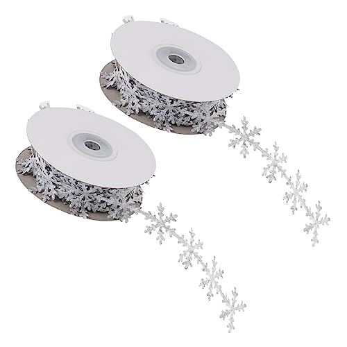 OFFIGAM 2Stücke Weihnachts Geschenkverpackungsband Dekorative Bänder Hochwertigem Vliesstoff für Feiertagsdekorationen und DIY Projekte Elegantes OFFIGAM 2Stücke Weihnachts Geschenkverpackungsband Dekorative Bänder Hochwertigem Vliesstoff für Feiertagsdekorationen und DIY Projekte Elegantes von OFFIGAM