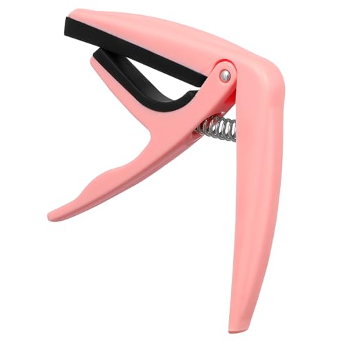 OFFIGAM Ukulele Kapodaster aus Zinklegierung Bedienung Rosa für Akustische Ukulele Präzise Stimmgerät Funktion Einfach zu Bedienen Schützt das Griffbrett Saiten von OFFIGAM