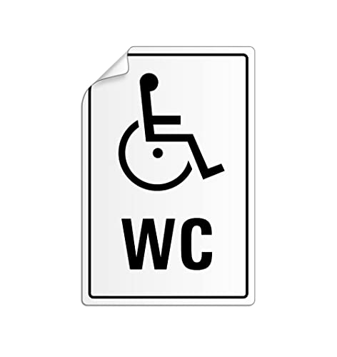 Folienschild Piktogrammschild Aufkleber„WC behindertengerecht“ 130 x 90 mm 1 Stück Nr.43700-1 von OFFORM DESIGN