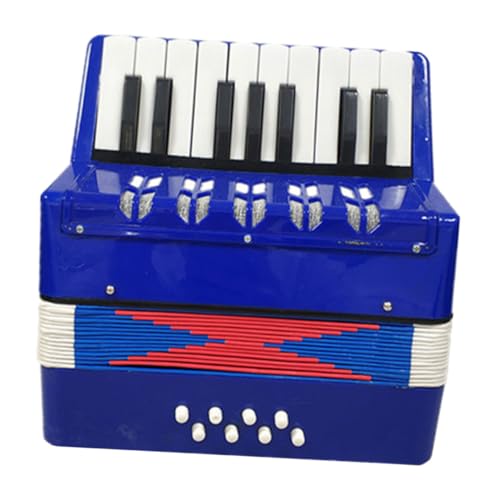 OFFSCH 1 PC Akkordeon Instrumente Für Kleinkinder Kinderspielzeug Musikspielzeug Anfänger Akkordeon Einführungsmusikinstrument Akkordeon Blau Kunststoff von OFFSCH