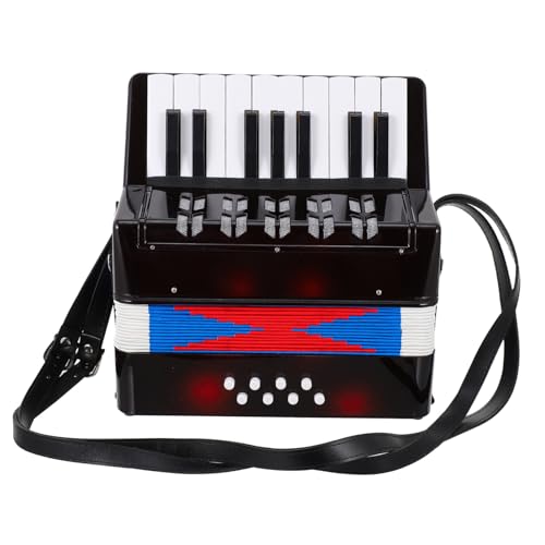 OFFSCH 1 Stück Akkordeon Kleines Akkordeon Musikinstrumente für Akkordeon Musikinstrument Anfänger Akkordeon Kind Akkordeon Akkordeon Plastik Schwarz von OFFSCH