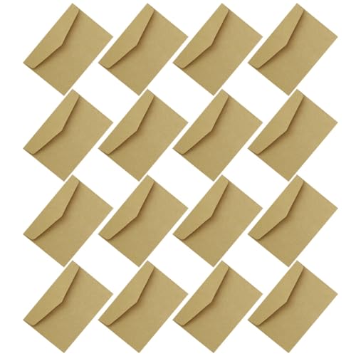 OFFSCH Label Kraft Umschläge Pfingstrose 100 Stück Mini Blanko Umschläge Für Kartenaufbewahrung von OFFSCH
